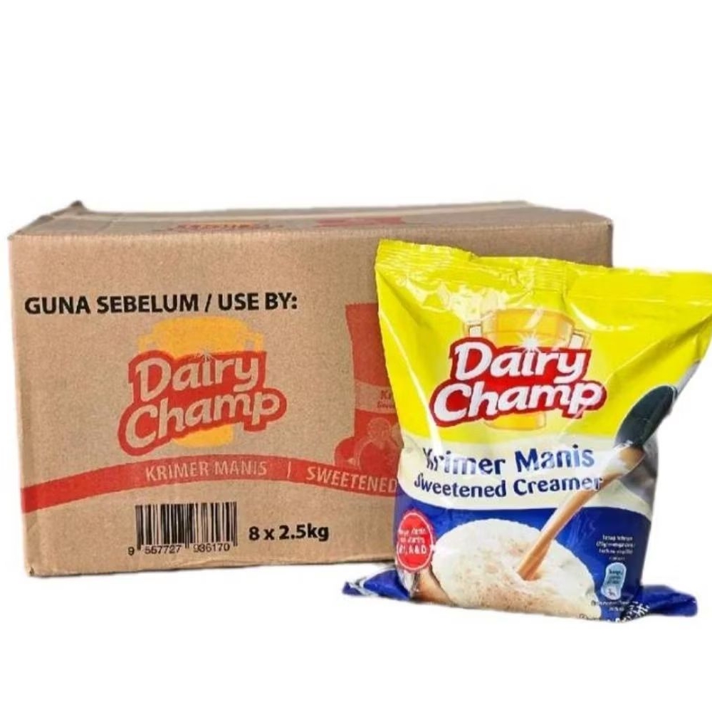 นมข้นหวาน Dairy Champ แบบถุง 2.5 กก./ถุง (กดสั่งซื้อ ออเดอร์ ละ 1 ลัง)