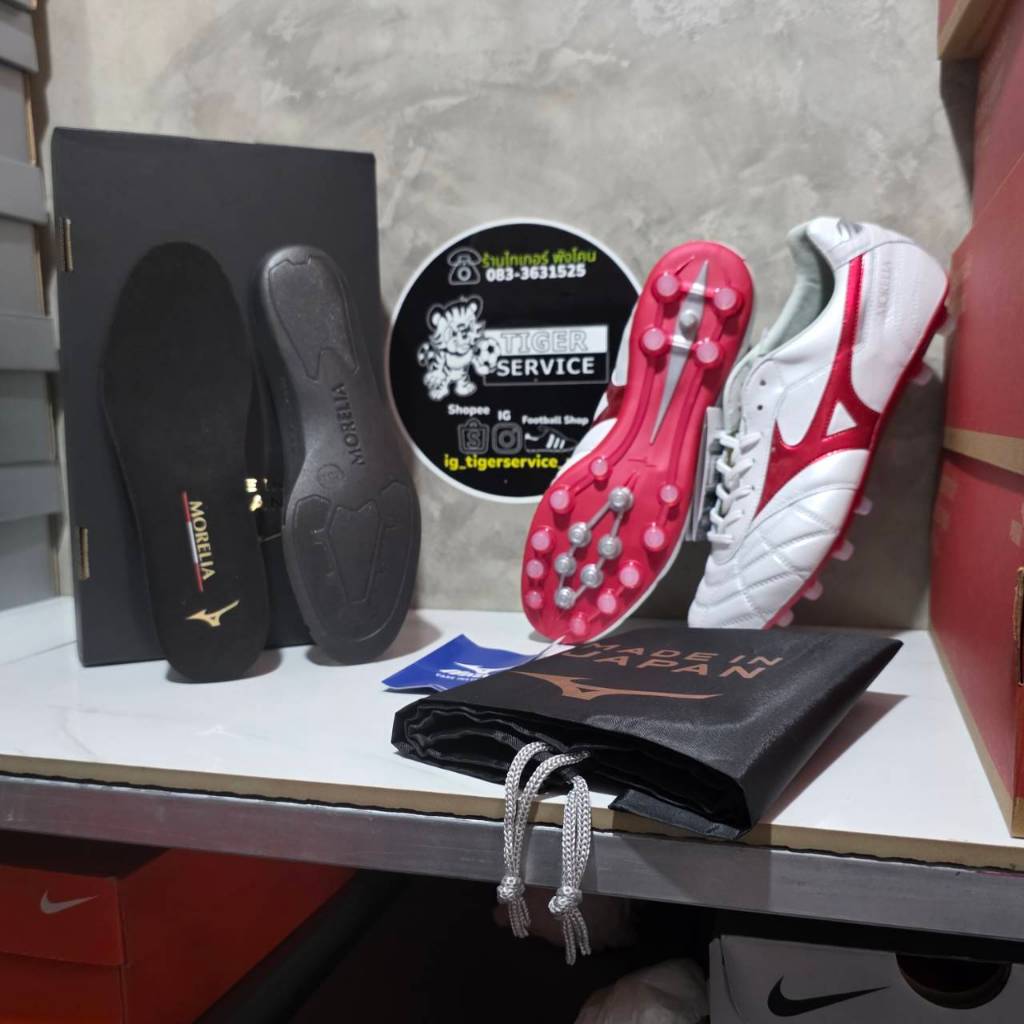 ลายเย็บ M8 ปุ่ม AG MIZUNO MORELIA 2 JAPAN AG รองเท้าฟุตบอล มิซูโน่ ของแท้ มือ1(หญ้าเทียม) P1GA250360