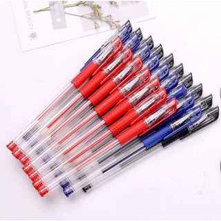 ปากกาเจล มี 3 สี สีน้ำเงิน/แดง/ดำ หัวปากกา 0.5 mm.