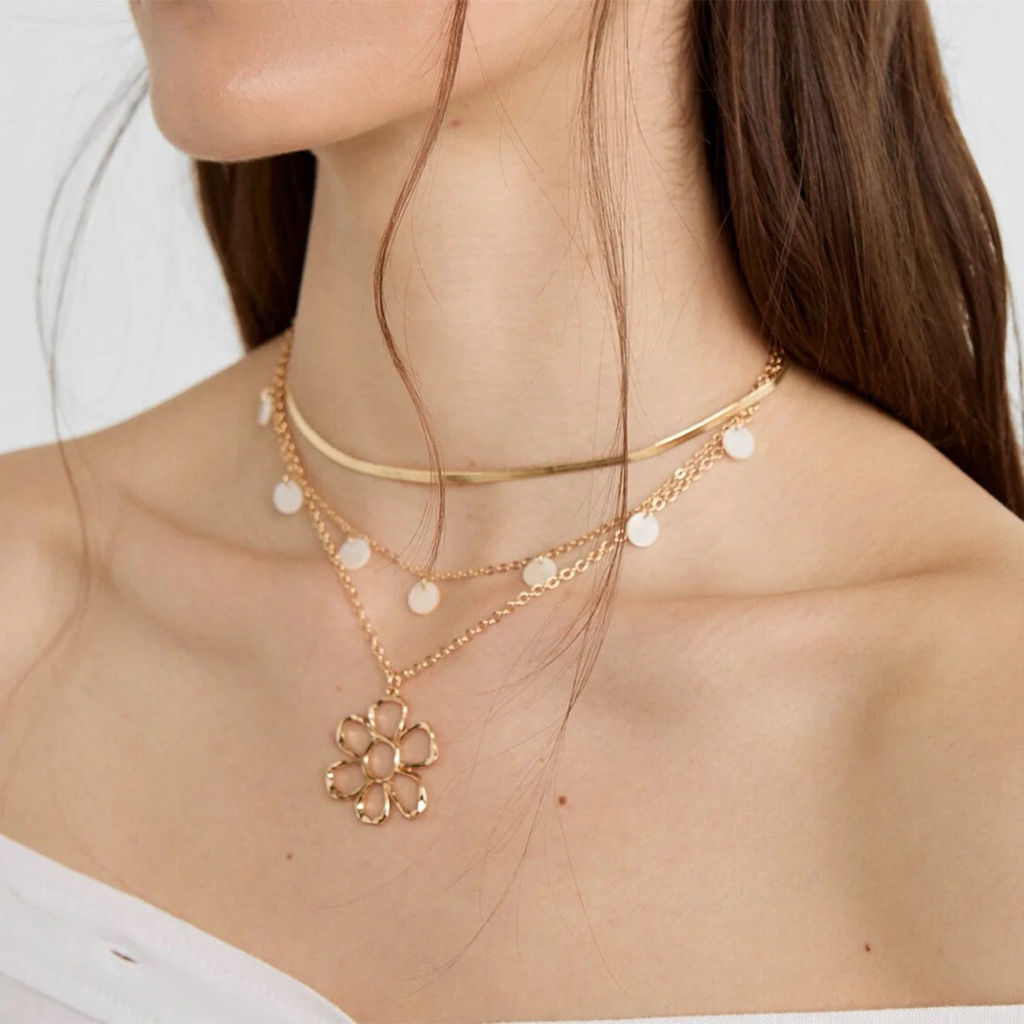 Stradivarius layer necklace (สร้อยเรเยอร์)