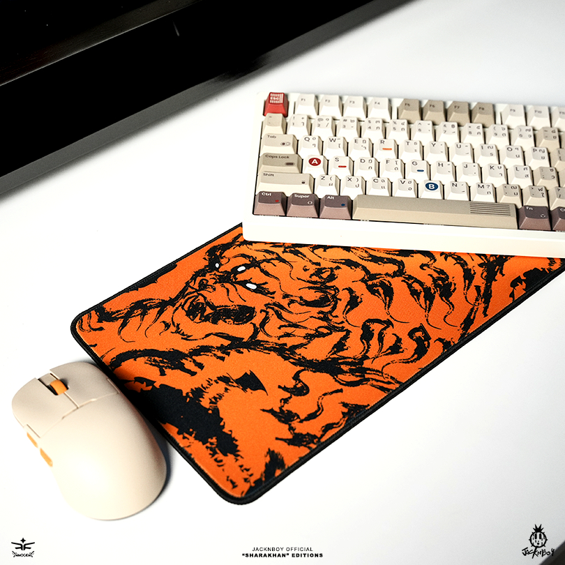 Jacknboy Unique Mousepad/แผ่นรองเมาส์ : SHARAKHAN (ชาราคาน) KB-MAT 18*37CM.