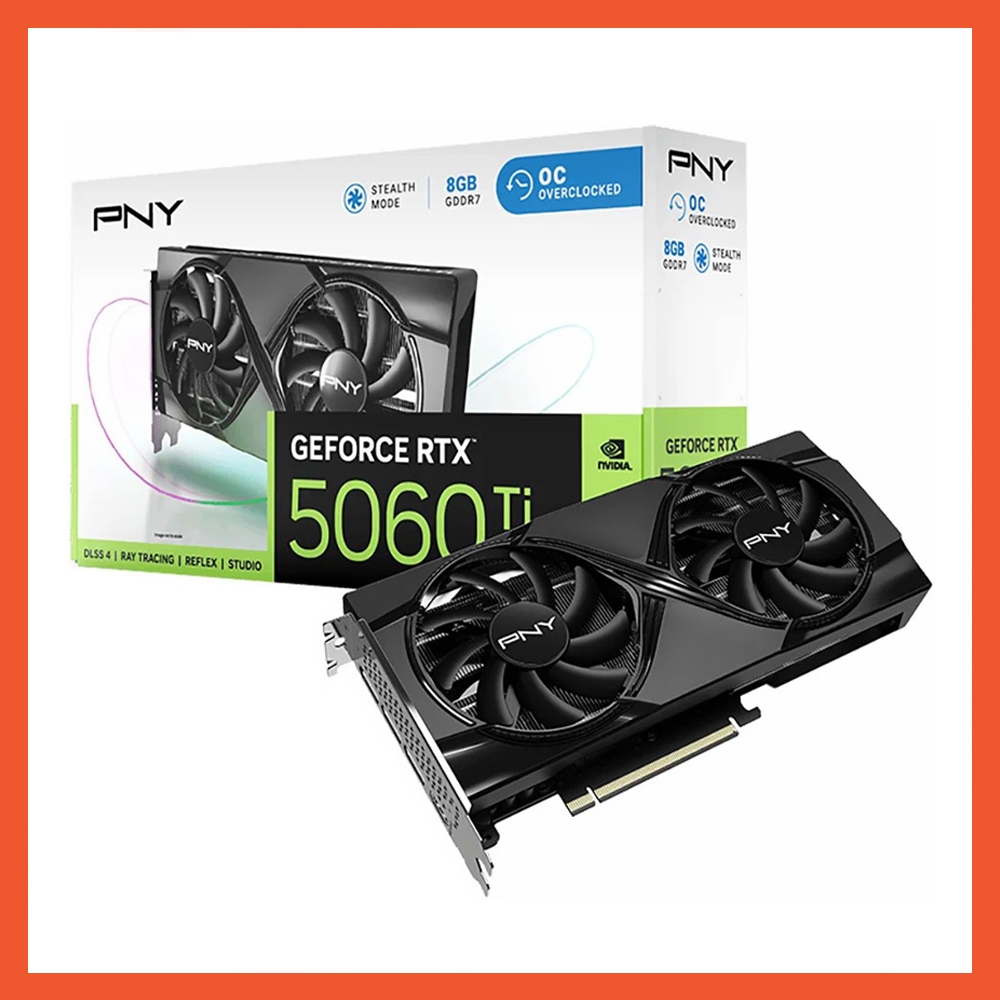 การ์ดจอ PNY NVIDIA RTX 5060 TI DUAL FAN 8GB GDDR7 (รับประกัน3ปี)
