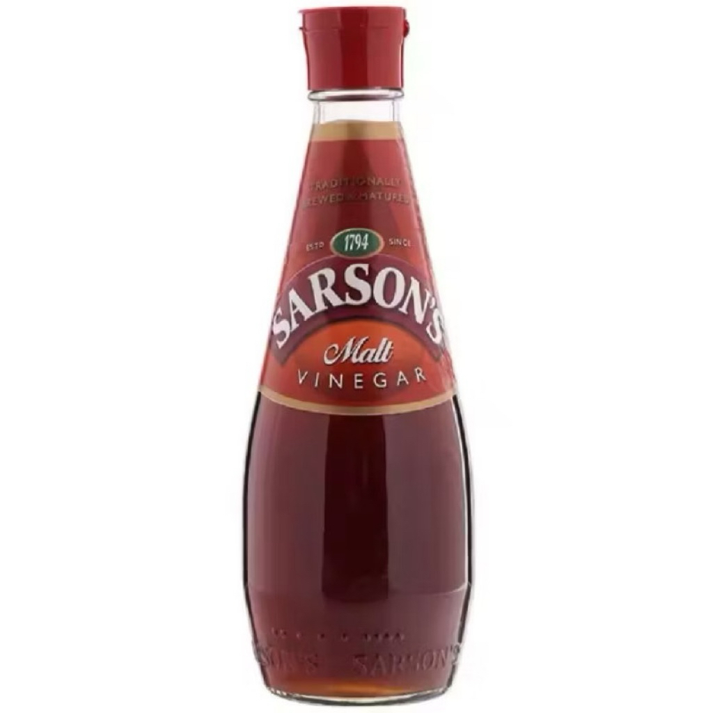 ซาร์ซันส์ น้ำส้มสายชูมอลต์อังกฤษ 400มล. Sarson's Malt Vinegar 400ml. (GRASS BOTTLE)
