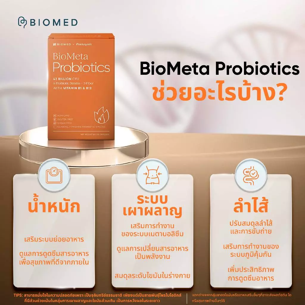 BioMeta แคปซูลโพรไบโอติกส์Medical Grade Probiotic by BioMed x Plantogenic โพรไบโอติก thumbnail 3