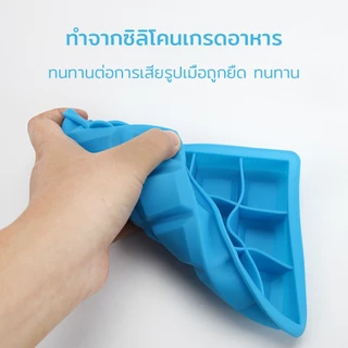 Ableme บล็อคซิลิโคนใส่อาหารแช่แข็ง พร้อมฝาปิดพลาสติก บล็อคซิลิโคนเก็บอาหารเด็ก baby silicone block