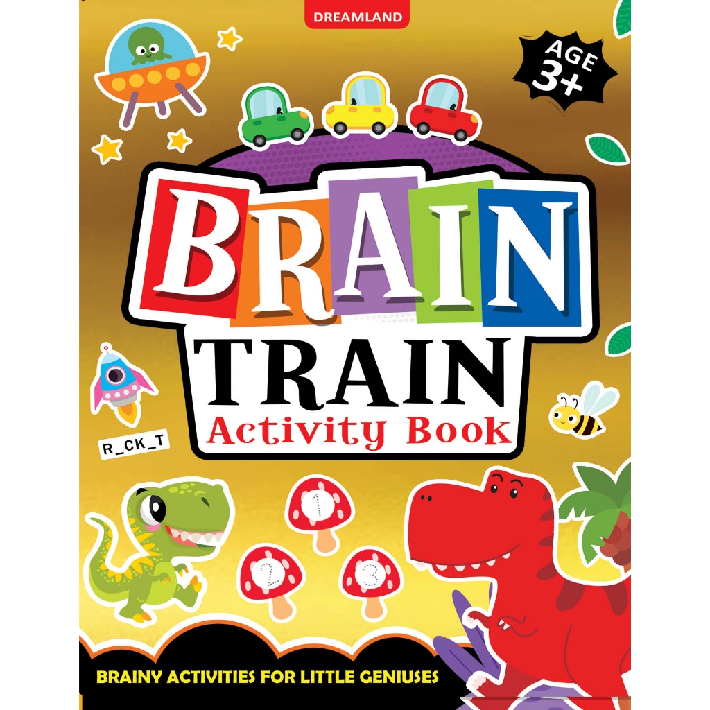Age3-4 Brain Train Activity Book for Kids With Colouring Pages, Mazes, Puzzles and Word searches Activities หนังสือเด็ก