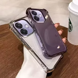 เคสใส กันกระแทก สำหรับ สำหรับOppo A6T A6 A6X F31 A6pro A5I A5 A5X A5Pro A3 A3X A3Pro A16 A54 4Gขอบสี Case กันเลนส์กล้อง