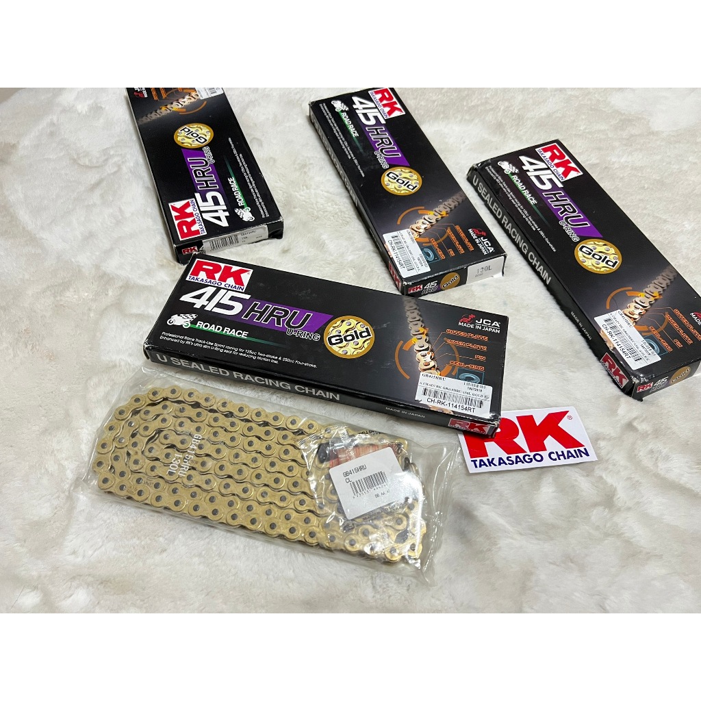 โซ่ RK 415 HRU U-RING 130L สีทอง