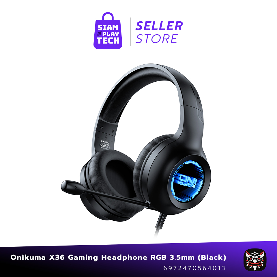 Onikuma X36 Abyss Lamp Effect Gaming Headset หูฟังเกมมิ่งมีสายพร้อมไฟ Abyss Lamp