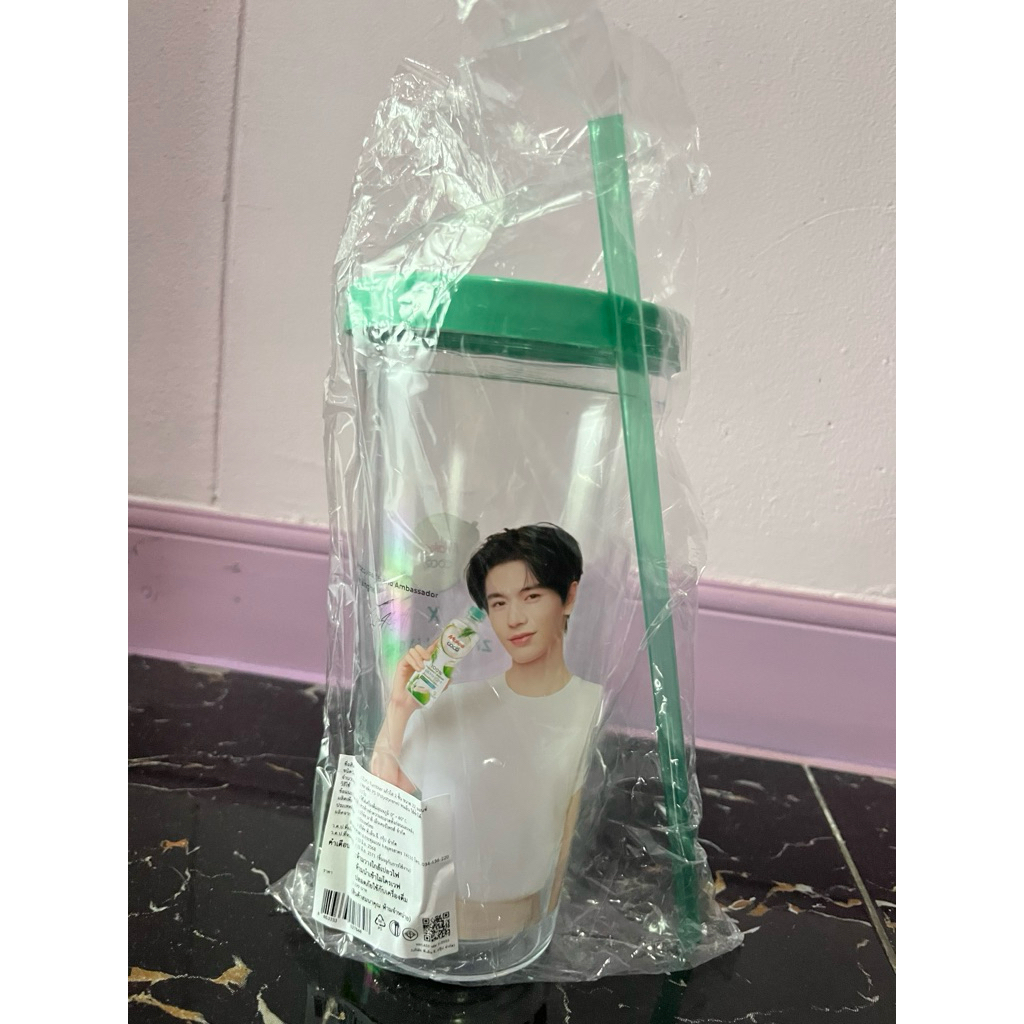 แก้วน้ำ Malee coco ลายจานหลิ่นเฮ่อ(张凌赫）(มีตำหนิตรงข้อความค่ะ)