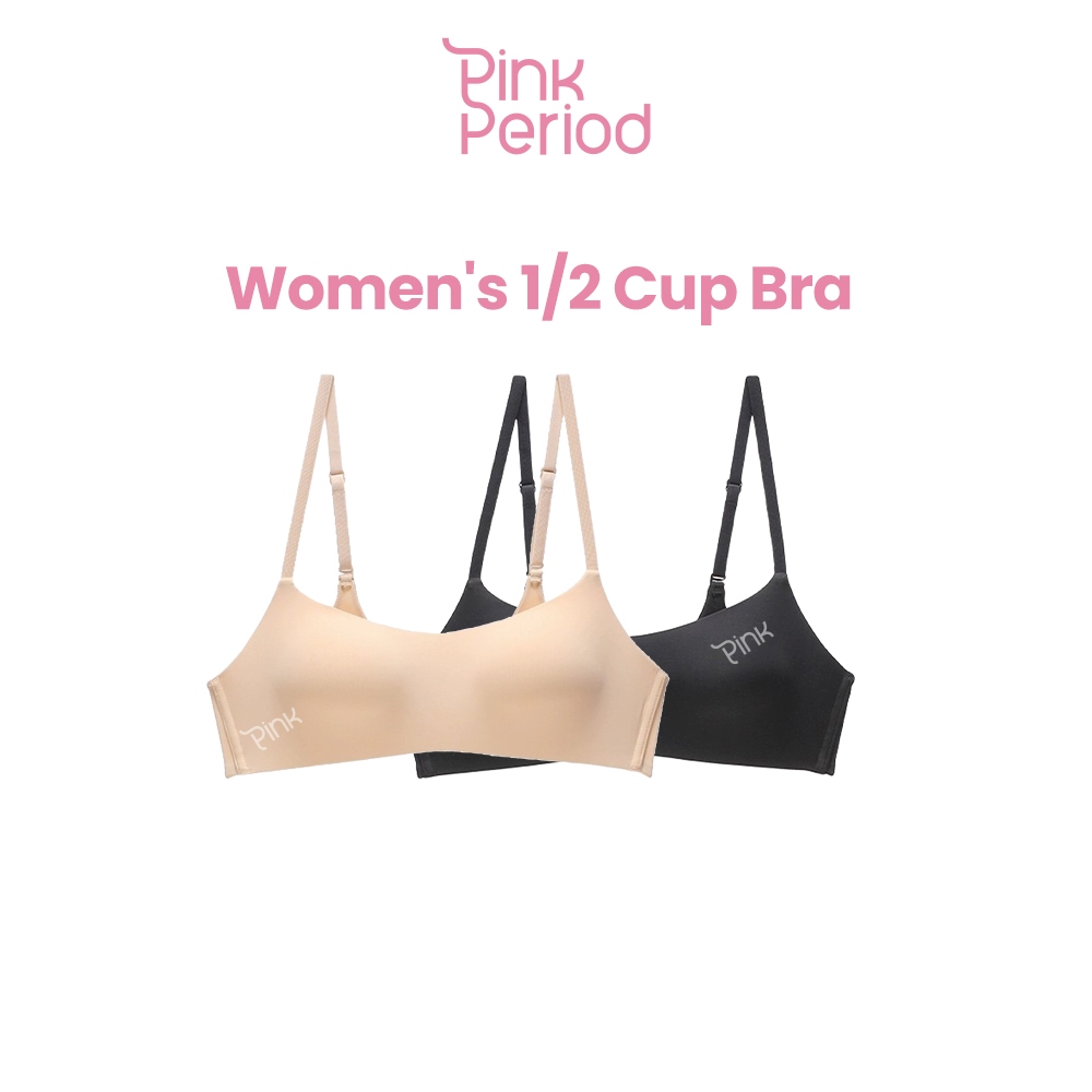 [Set 2 ชิ้น] Pink Period บราไร้โครง เสื้อชั้นใน ชุดชั้นในไร้รอยต่อ ไร้ขอบ โทนนู้ด ระบายอากาศได้ดีสบายผ้านิ่ม
