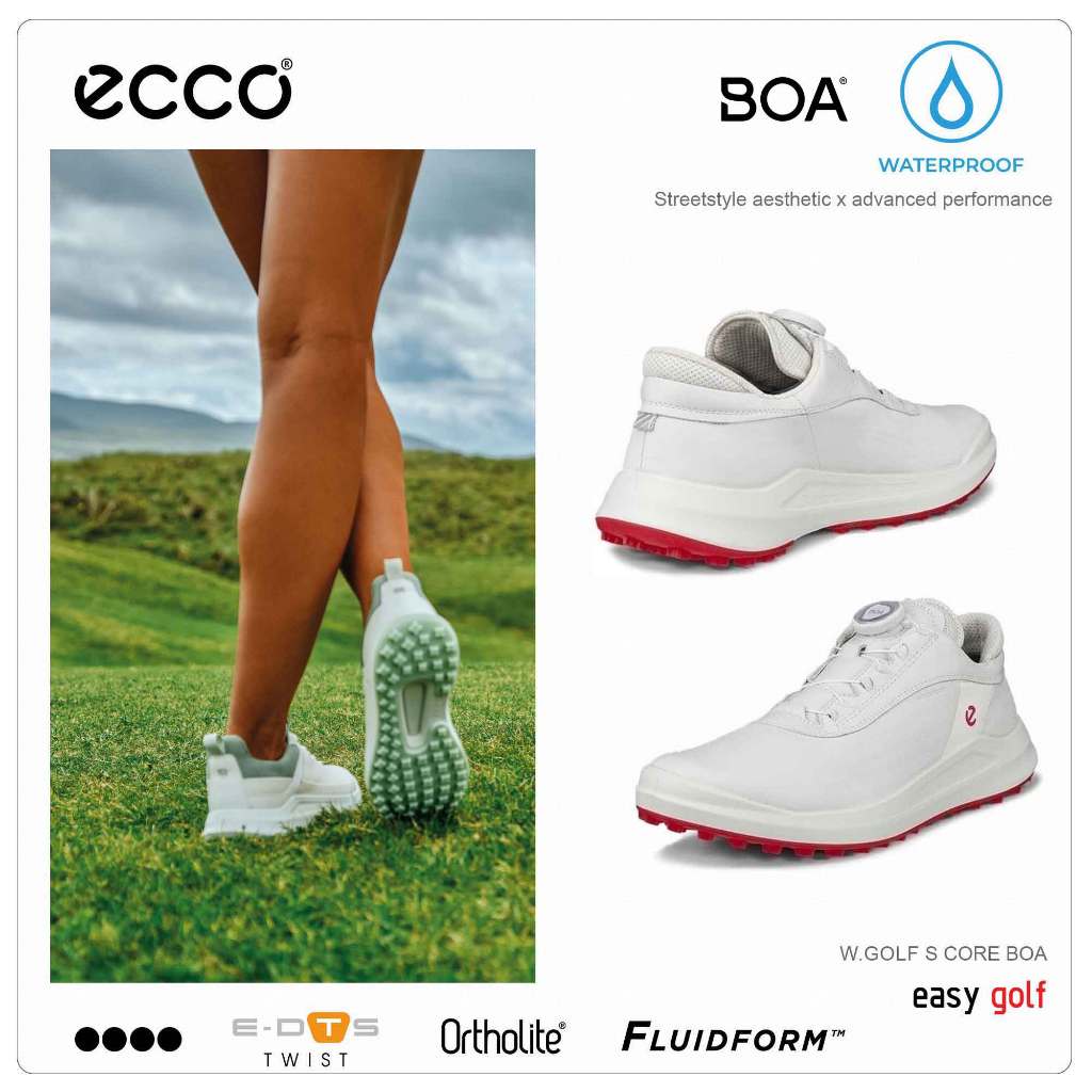 ECCO  CORE BOA  WOMEN ECCO GOLF GOLF SHOES  รองเท้ากีฬากอล์ฟผู้หญิง รุ่น SS25