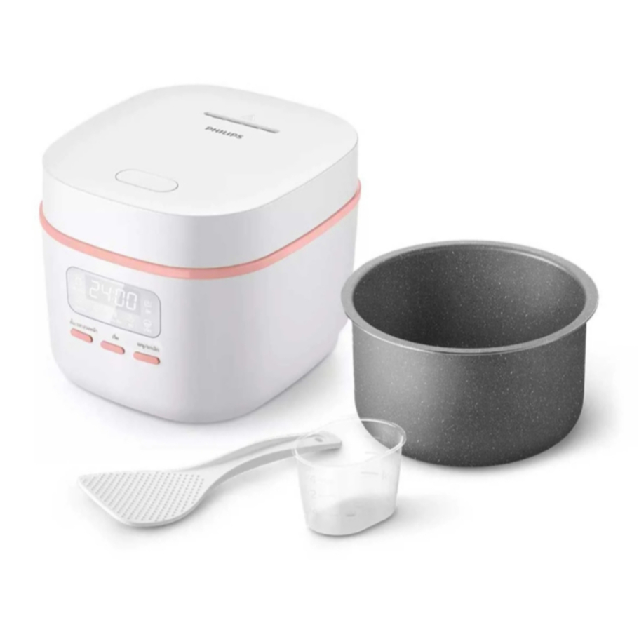 หม้อหุงข้าวดิจิตอล philips  (360 วัตต์, 0.54 ลิตร, สีขาว) รุ่น HD3064/35