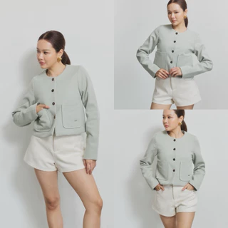 Swana.ss - Macaron faye blazer crop S-7XL 🍡🍋🍐 สีพาสเทล แค่เสื้อ เสื้อครอปเบเซอร์