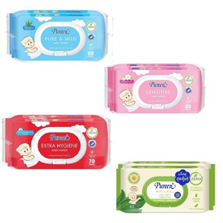 PUREEN เพียวรีน เบบี้ไวพส์ ผ้าเช็ดทำความสะอาดผิวเด็ก ขนาด 60…