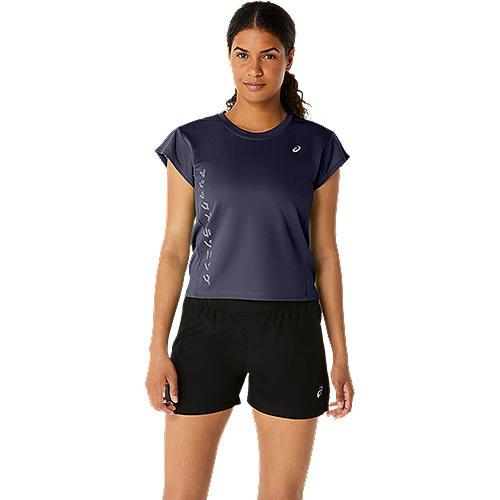 ASICS :  2012D126.500 KATAKANA MESH SS TOP WOMEN เสื้อคอกลมผู้หญิง ของแท้