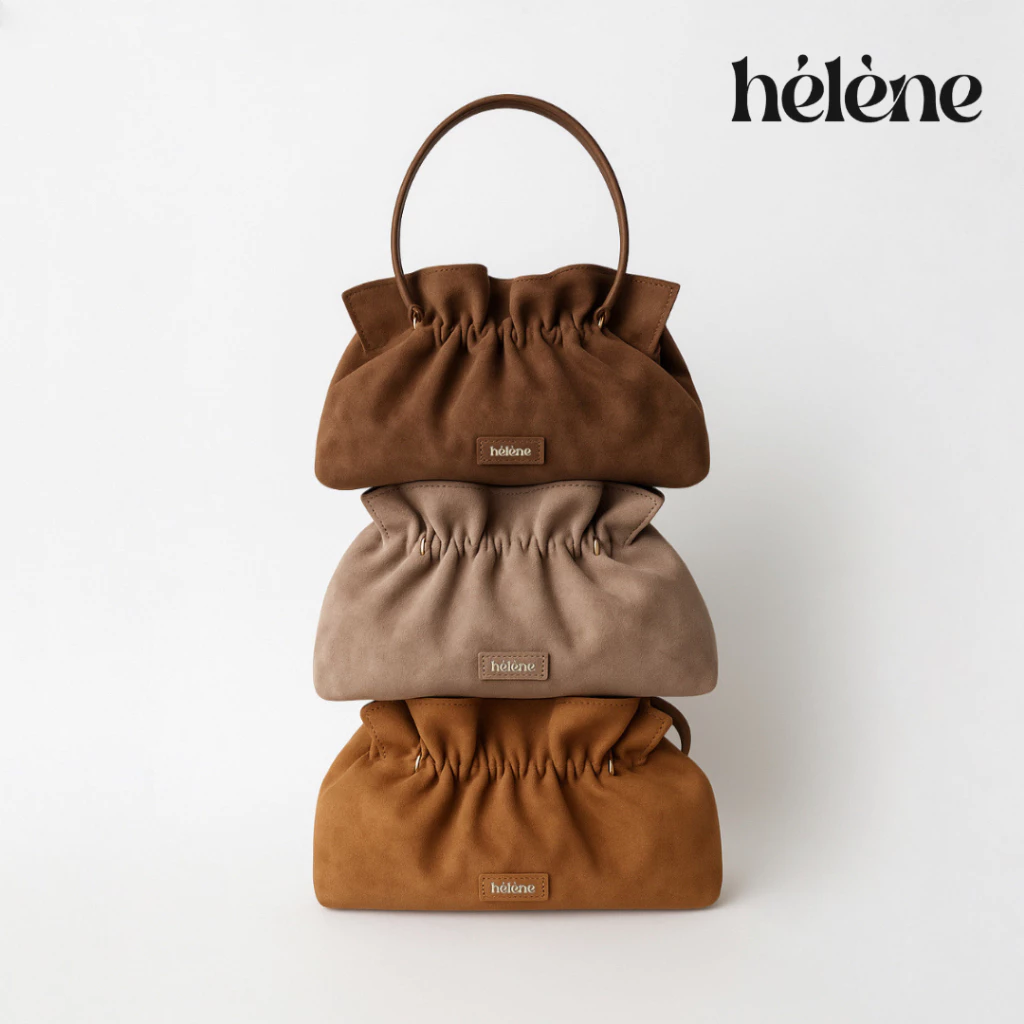 Helene - 𝐓𝐡𝐞 𝐂𝐚𝐧𝐝𝐲 𝐁𝐚𝐠 รุ่นหนังกลับ สัมผัสนุ่ม ดีไซน์เก๋ จุ iPad ใส่ของได้เยอะ 🍭🍬