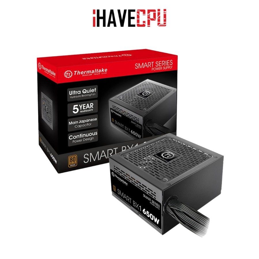 อุปกรณ์จ่ายไฟ (psu) iHAVECPU THERMALTAKE SMART BX1 650W (80+BRONZE)