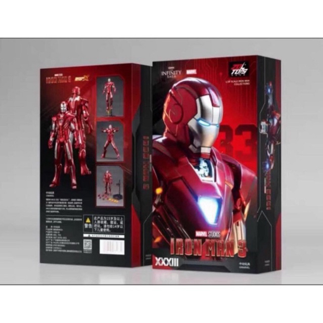 IRON MAN MK33 MK 33 ZD TOYS 1/10 Action Figure 18 cm