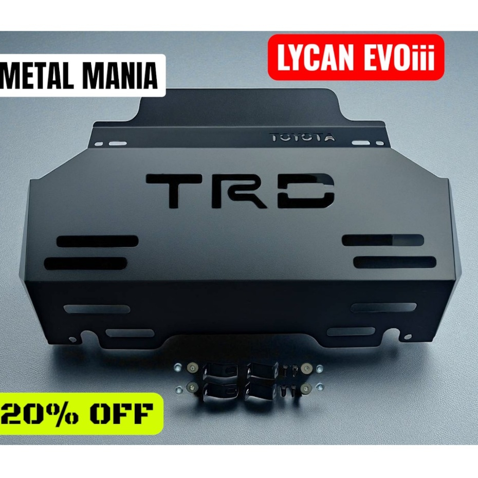 การ์ดกันแคร้งสีดำ TRD new  Toyota New Fortuner 2015-2024/ new Toyota REVO 2015-2024  M2D metal work🎫