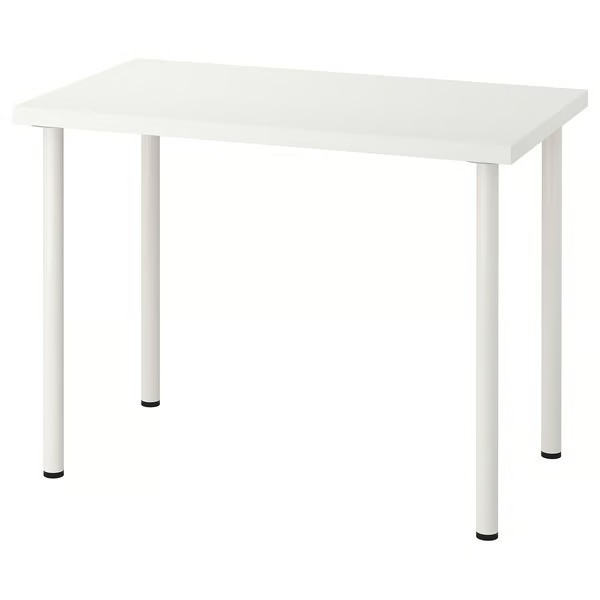IKEA LINNMON  ADILS LAGKAPTEN  โต๊ะขาขาวเหล็ก  พื้น สีไม้ สีขาว 100x45 ซม.120x65 ซม. - รูปที่ 2