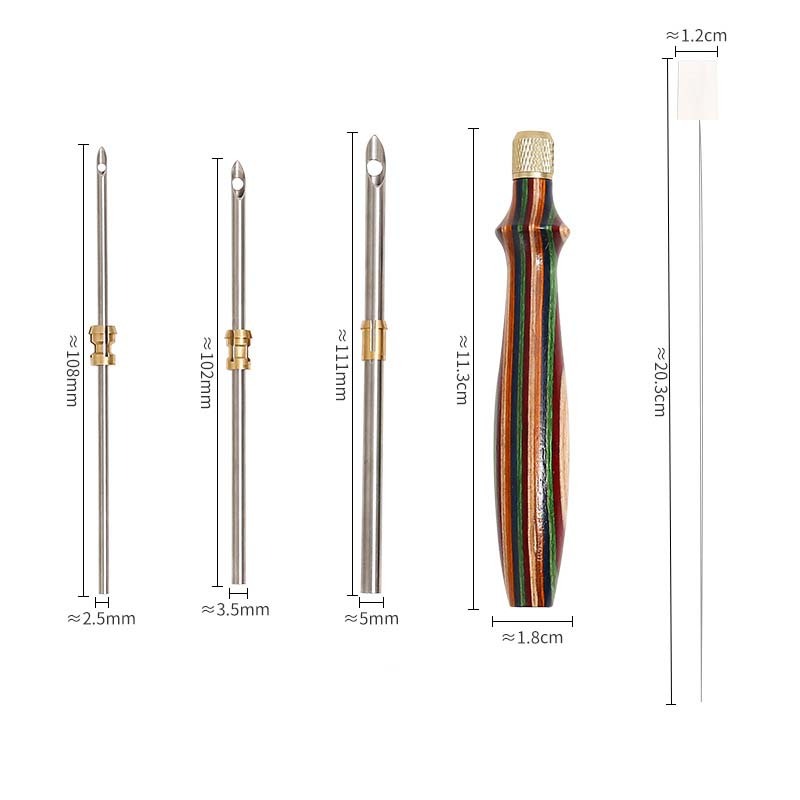 เข็มปัก punch needle ด้ามไม้แท้ กลึงแบบพรีเมี่ยม ลายสวย รูปที่ 5