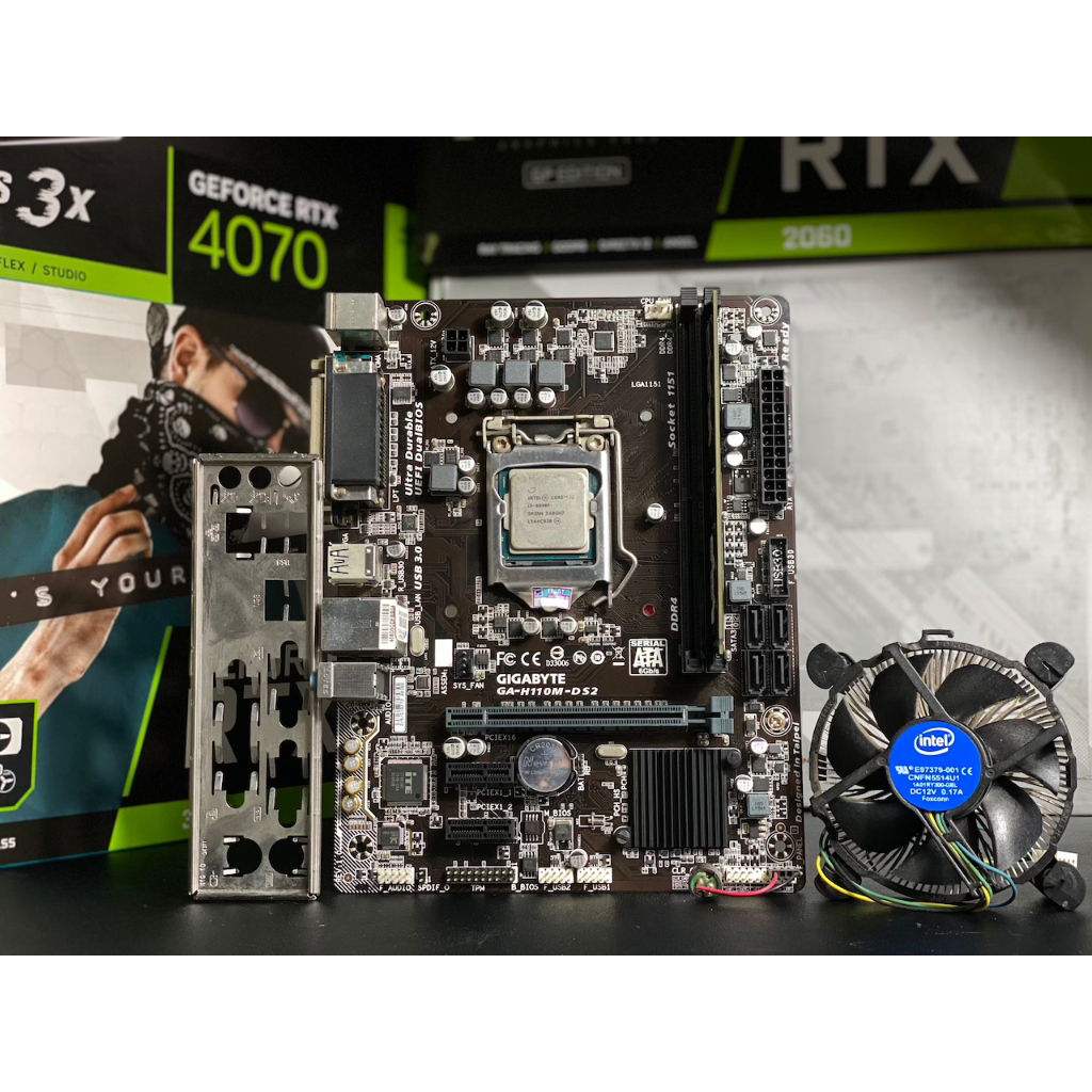 🌟ชุดเซ็ท i3-6098+GA-H110M-DS2+RAM 4GB DDR4 พร้อมใช้งาน✅