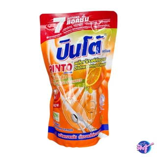 [ยกลัง 24 ถุง] Pinto ปินโต้ น้ำยาล้างจาน สูตรเข้มข้น ถุงขนาด 400มล. 7in1 มี6กลิ่น