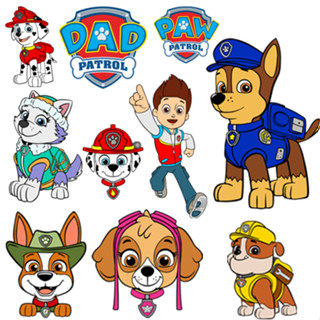 ตัวรีดติดเสื้อตัวการ์ตูน Pow patrol รวมแก้งค์  รีดง่ายแผ่นฟิ…