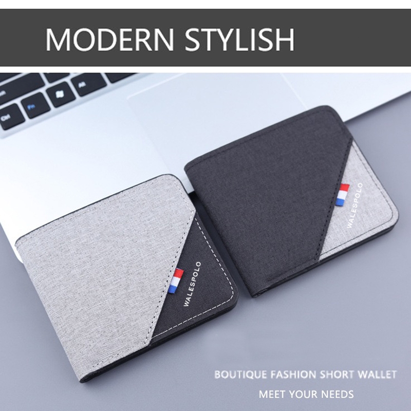 กระเป๋าสตางค์ผู้ชายระดับไฮเอนด์มินิกะทัดรัดกระเป๋าใส่เงินขนาดพกพาหลายช่องสวยถูก แฟชั่นเกาหลีทํางาน