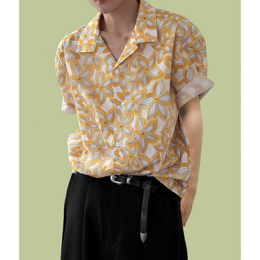 LEELA-FLOWER BLOOM-เสื้อฮาวายลายดอก