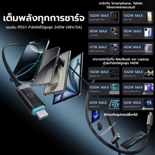 CUKTECH CTC615P / CTC620P 6A 240W สายชาร์จมีจอ USB-C to USB-C รองรับชาร์จเร็ว PD3.1 จอ OLED -24M