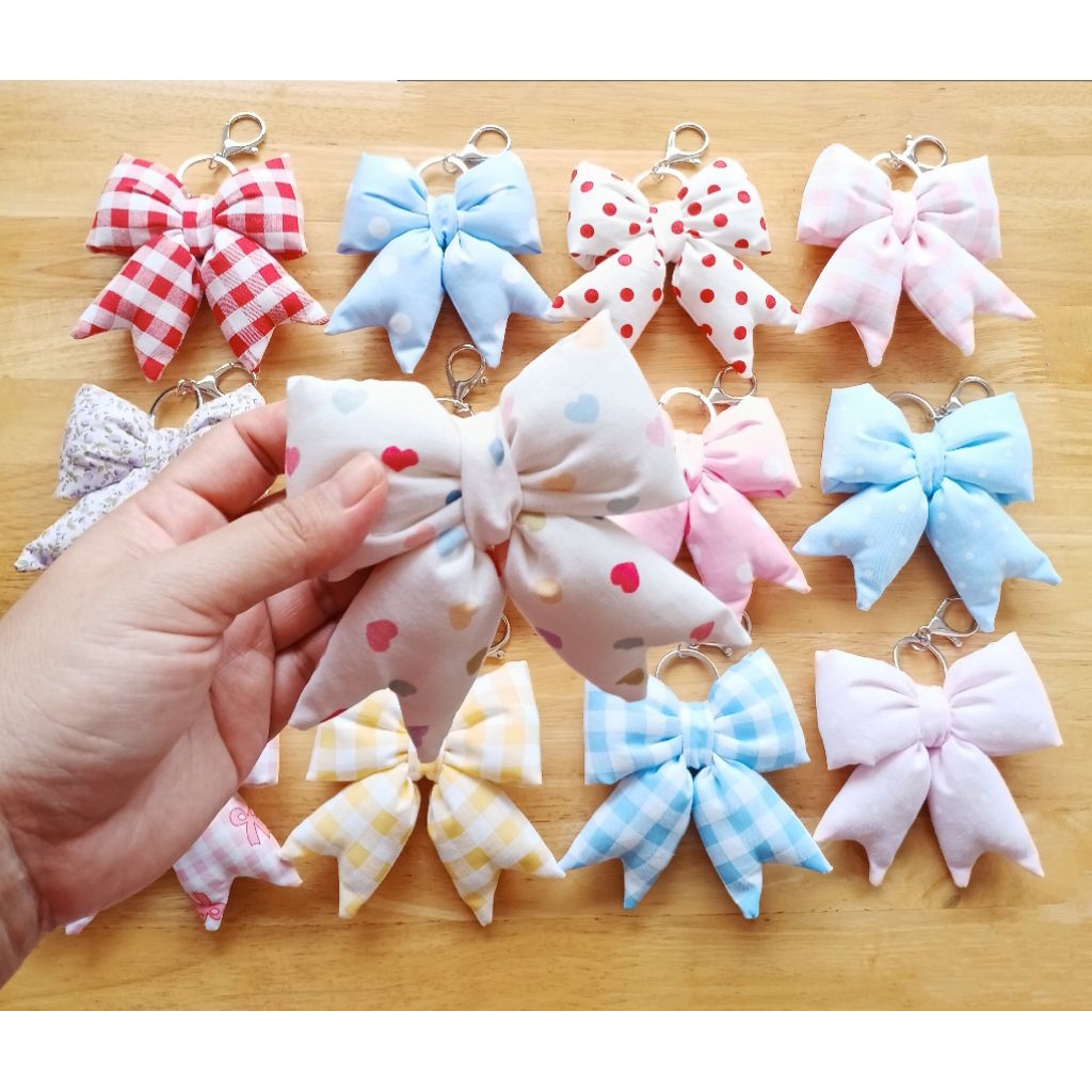 พวงกุญแจโบว์ นุ่มนิ่ม งานHandmade