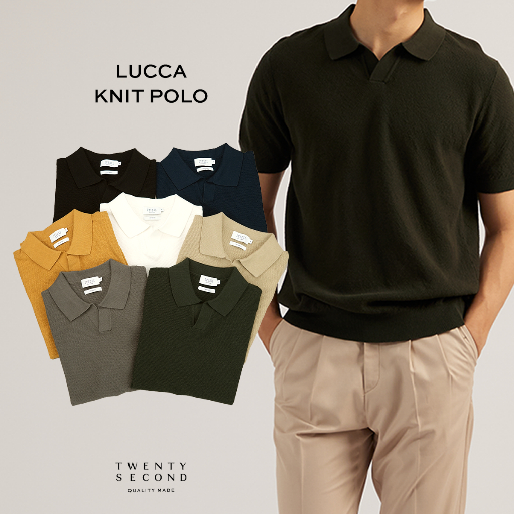 TWENTYSECOND เสื้อโปโลแขนสั้นผ้า Knit รุ่น Lucca Knit Polo