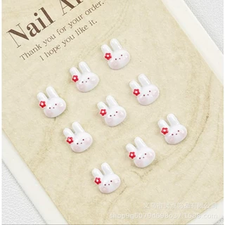 XL2.[ร้านไทย][ถุงละ 20 ตัว] 🐰✨ อะไหล่ติดเล็บเรซิ่นรูปกระต่ายน่ารัก สีหวาน แต่งลุคเล็บให้หวานละมุน 💅💕
