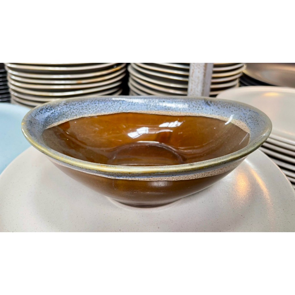 ชามเซรามิคทรงเรือ ชามเซรามิคทรงรี ขนาด 8 นิ้ว ลึก 2.5 นิ้ว สามารถใช้กับไมโครเวฟได้