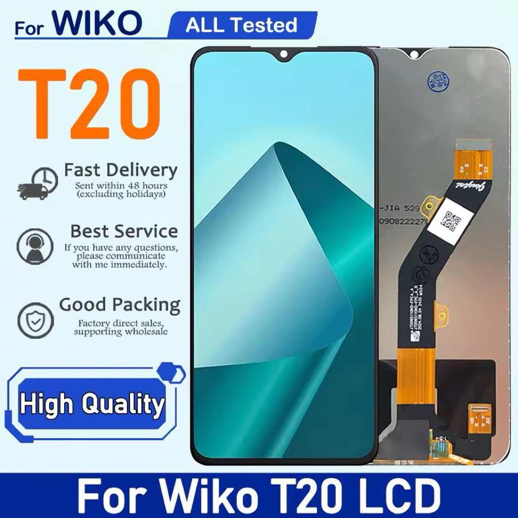 6.56 "สําหรับ Wiko T20 จอแสดงผล LCD หน้าจอสัมผัสแผง Digitizer Sensor Glass Full Assembly สําหรับ Wik