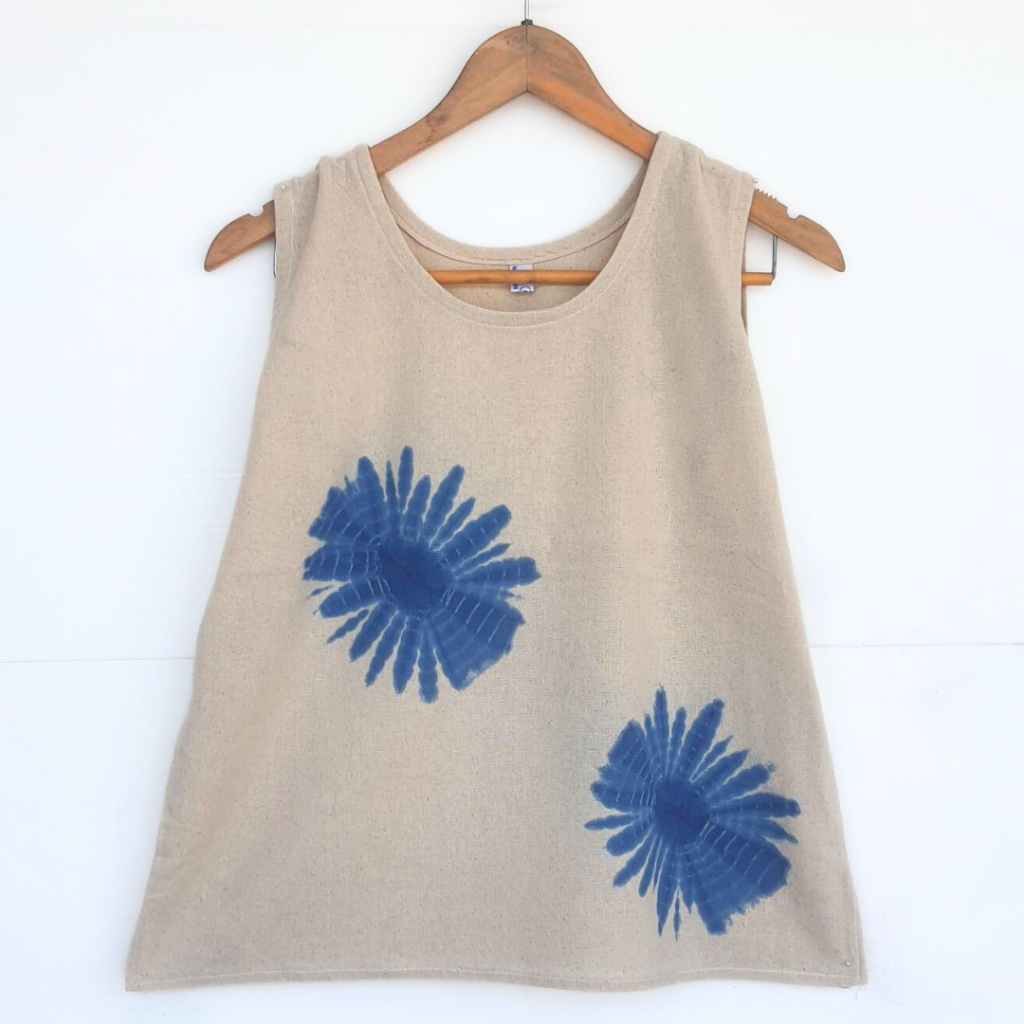 เสื้อมัดย้อม ทรงแขนกุด เสื้อกล้ามผ้าฝ้ายมัดย้อม ผ้าไม่บาง รูปที่ 4