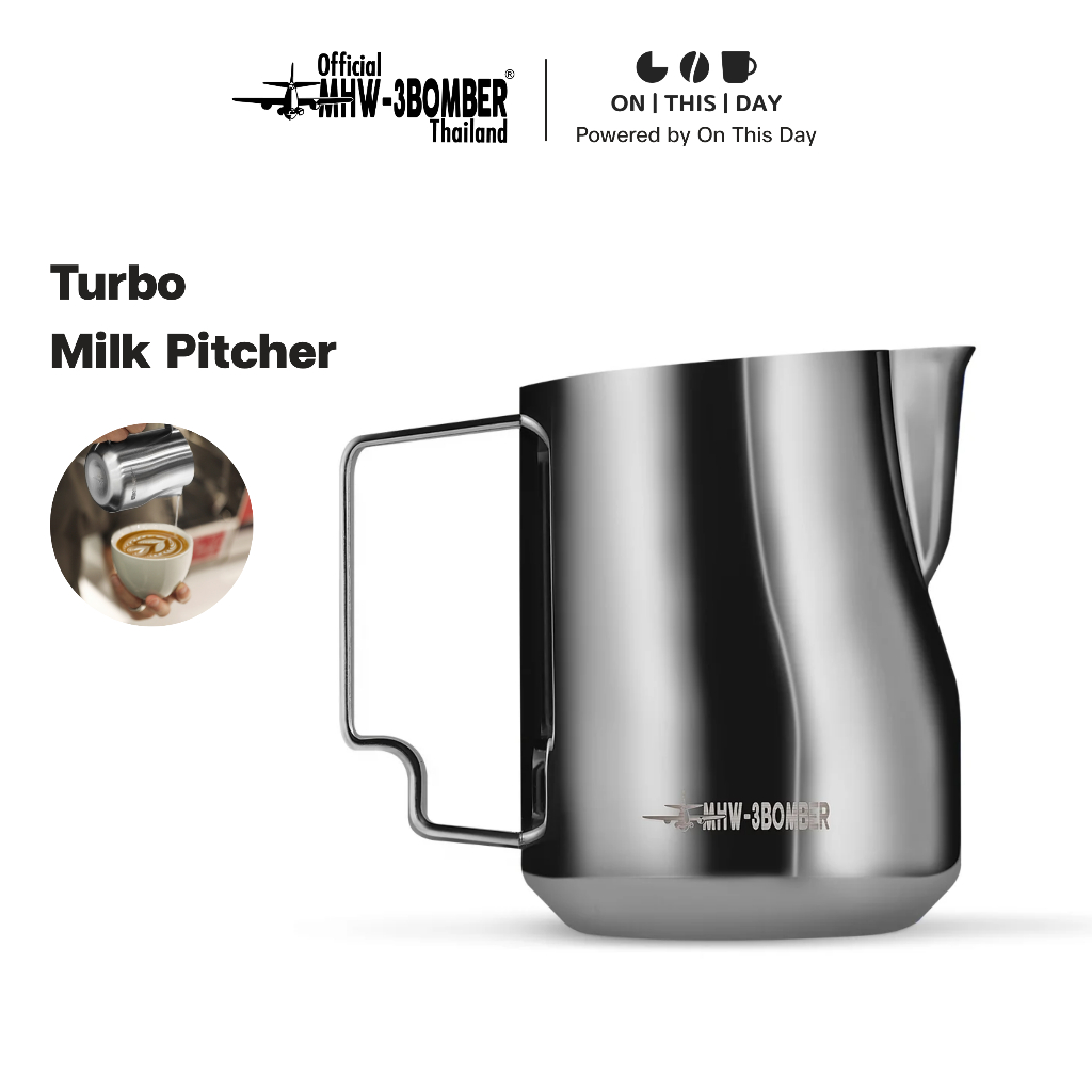 MHW-3BOMBER Turbo Milk Pitcher พิชเชอร์เทลาเต้อาร์ต ขนาด 350 / 450 / 520 ml