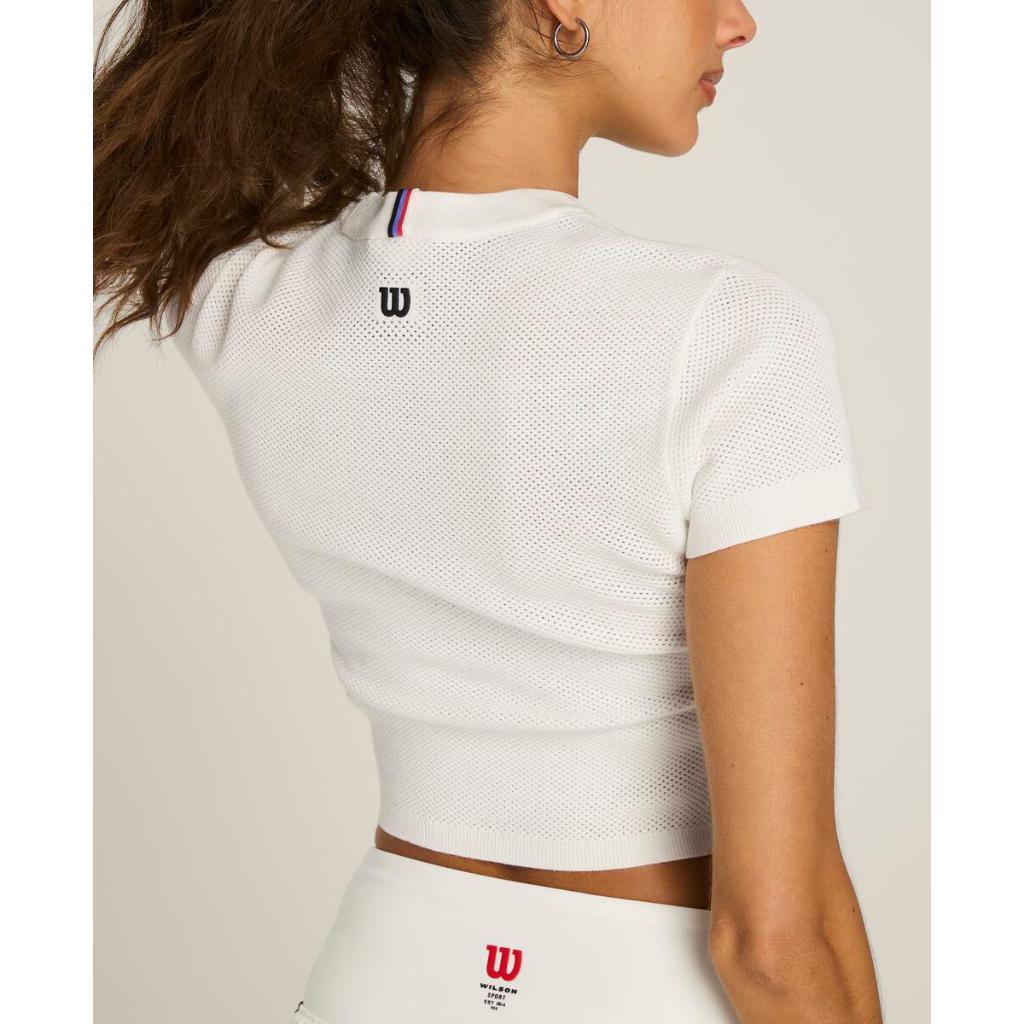 Wilson Women PEYTON KNIT TEE เสื้อยืดผู้หญิง WW00559531GYC Official Store — صورة 7