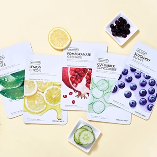 (ใช้ได้ทุกวัน) THE FACE SHOP REAL NATURE FACE MASK (MASK SHEET) มาส์กชีท แผ่นมาส์กหน้า กระจ่างใส ผิวเรียบเนียน