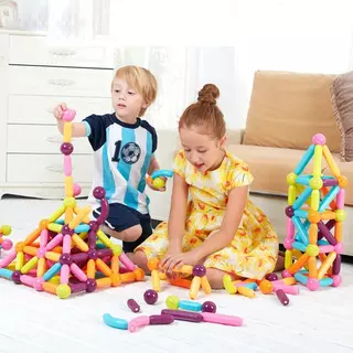 JoyToys ตัวต่อแม่เหล็ก ของเล่นตัวต่อแม่เหล็ก บล็อคตัวต่อแม่เหล็ก เด็กแม่เหล็กเบสบอลบล็อก สร้างจินตนาการ เกมสมอง