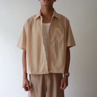 IBB LINEN CROPPED SHIRTS เสื้อเชิ้ตผ้าลินิน100% ทรงครอป เนื้อผ้าบางเหมาะสำหรับใส่เป็นเสื้อคลุม