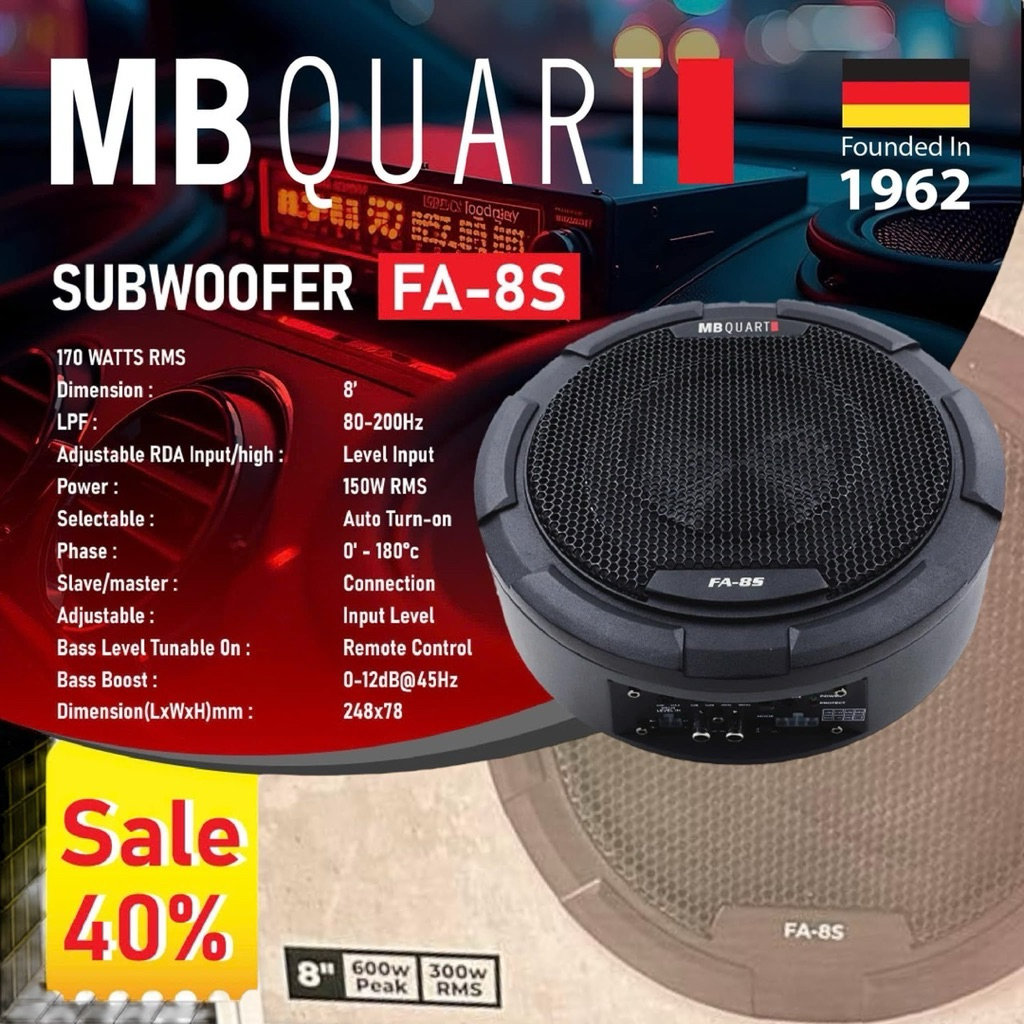 Bassbox Mbquart FA-8S ขนาด8นิ้ว