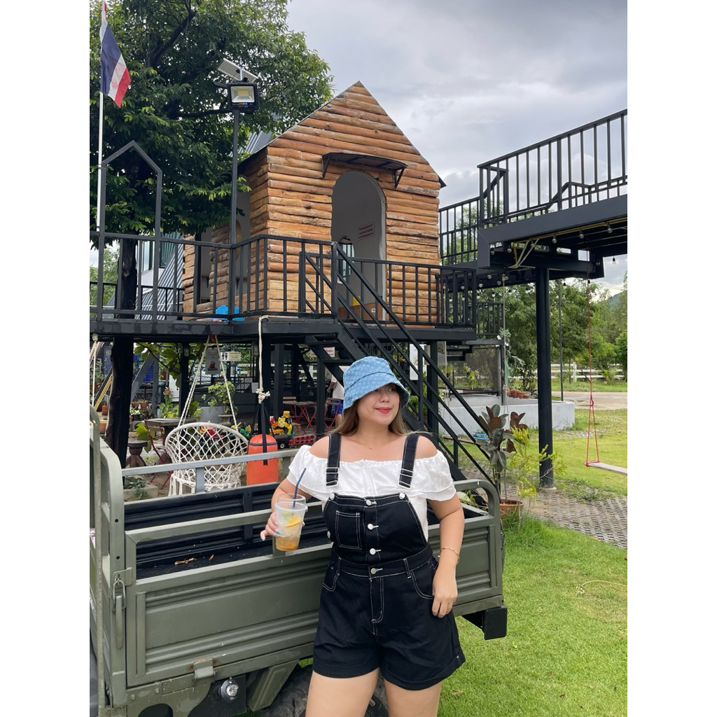 ชุดเอี๊ยมยีนส์สาวอวบ รุ่น5667🖤🖤🖤