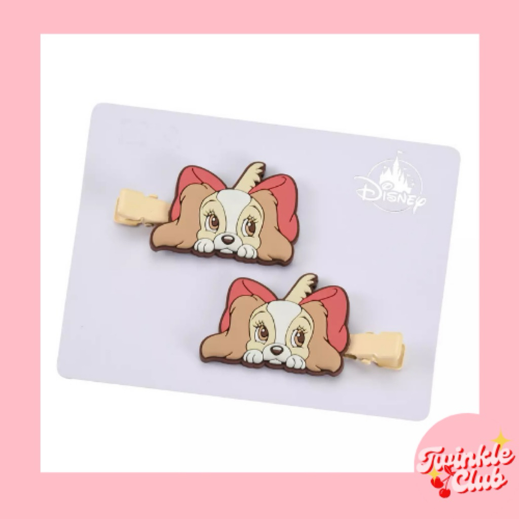 พร้อมส่ง🤎กิ๊บติดผม กิ๊บเลดี้ Lady and the tramp - Disney store JP 🇯🇵