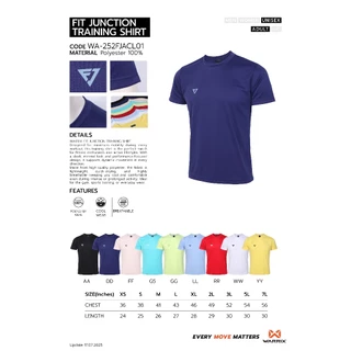 WARRIX | FIT JUNCTIONS TRAINING SHIRT เสื้อเทรนนิ่ง แขนสั้น (WA-252FJACL01)
