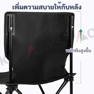 เก้าอี้ตั้งแคมป์กลางแจ้ง รับน้ำหนักได้ 120 กก. เก้าอี้พับได้แบบพกพา เก้าอี้ปิกนิก