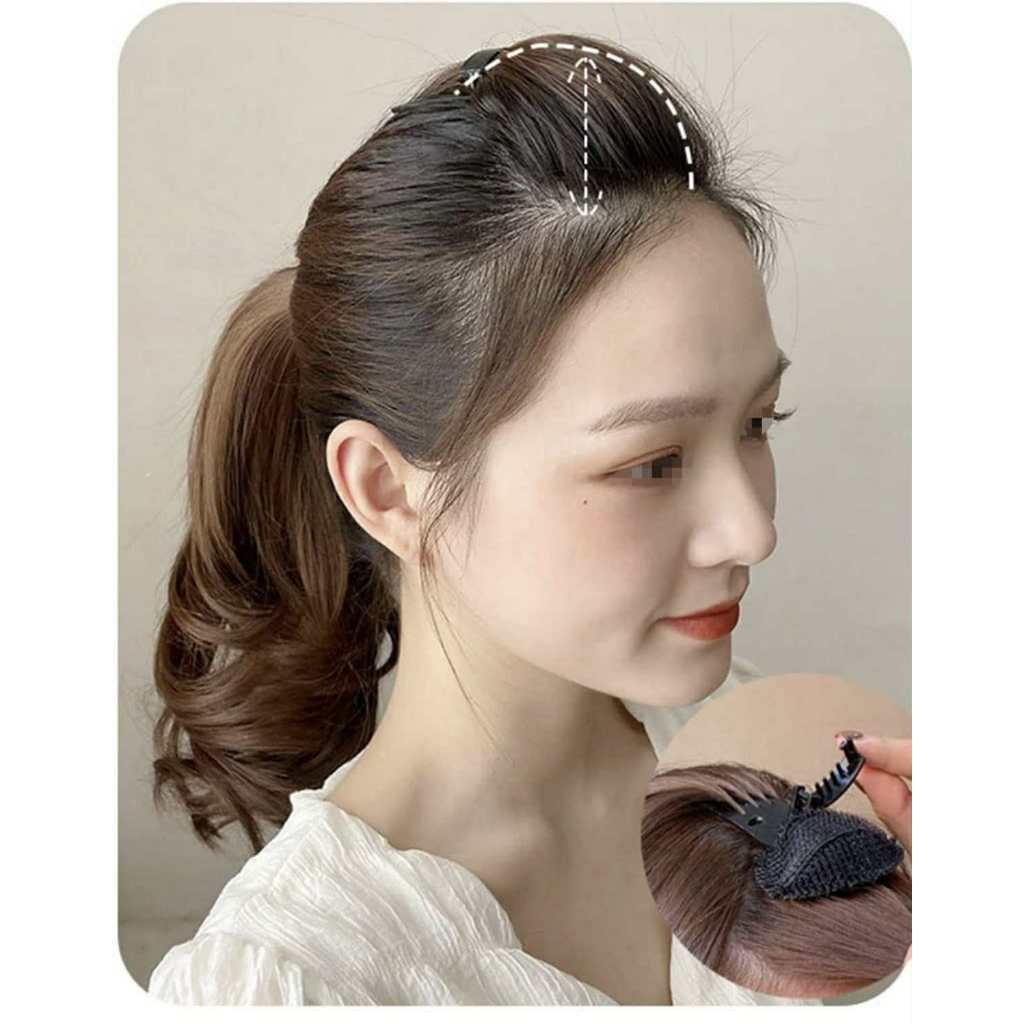 ฟองน้ำเสริมผม สีดำ ที่รองผม เพิ่มวอลลุ่มผม กิ๊บฟองน้ำรองผม หมอนรองผม หมอนเสริมผม พร้อมส่งจากไทย - รูปที่ 6