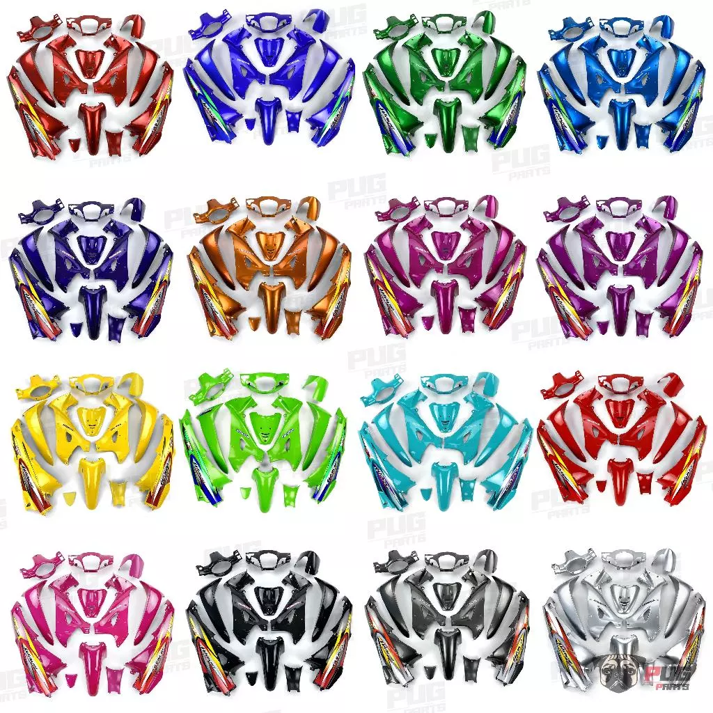 PUGParts ชุดสีwave125S หัวเถิก ชุดสีเวฟ125S (ชุด13ชิ้น) กุญแจกลม/กุญแจนิรภัย(กุญแจเล็ก/ใหญ่) เฟรมสีเวฟ125s